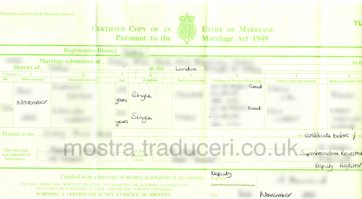 Traduceri si autentificari certificate de casatorie Llanfairfechan