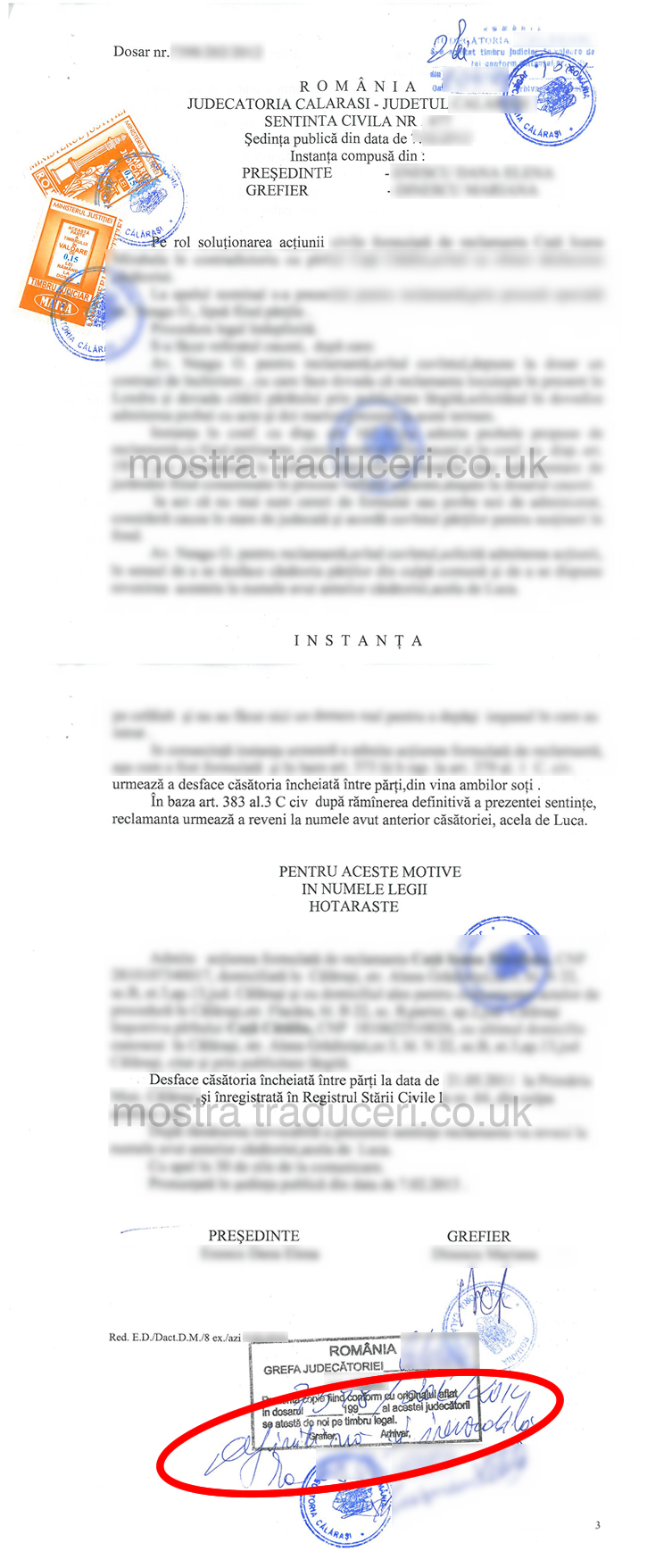 Traduceri hotarari divort / Traduceri certificate de divort Little Ilford