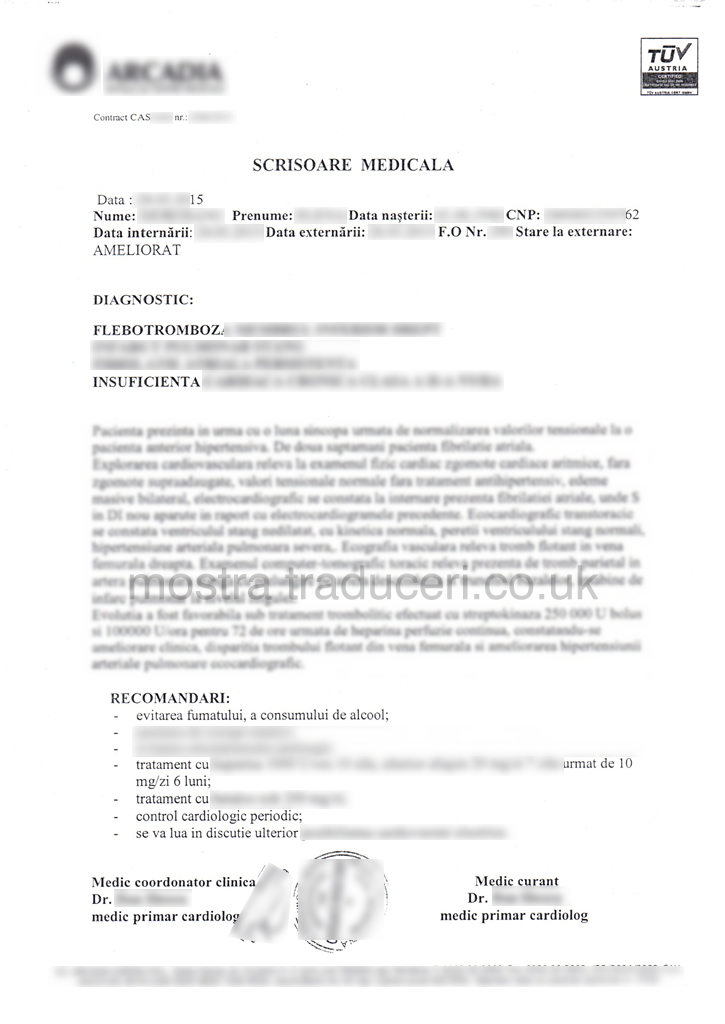 Traduceri documente medicale Galashiels 